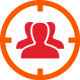 Marketing Macht Icon Zielgruppe